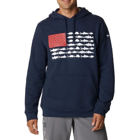 Columbia PFG Fish Flag‎ Hoodie - Picture 1 of 7